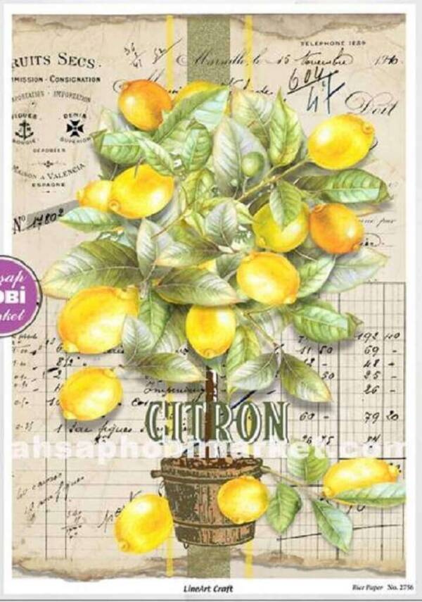 Limon Desenli Pirinç Dekopaj Model : 2756 - 1