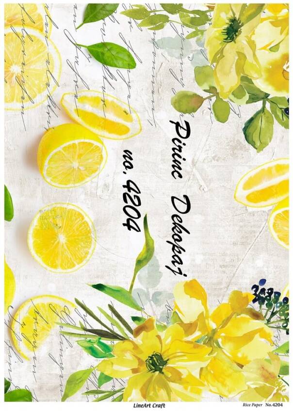 Limon Desenli Pirinç Dekopaj Model : 4204 - 1