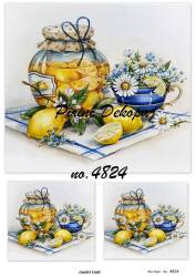 Limon Desenli Pirinç Dekopaj Model : 4824 - Line Art