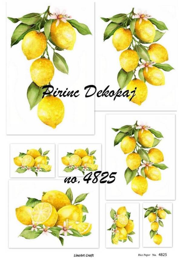 Limon Desenli Pirinç Dekopaj Model : 4825 - 1
