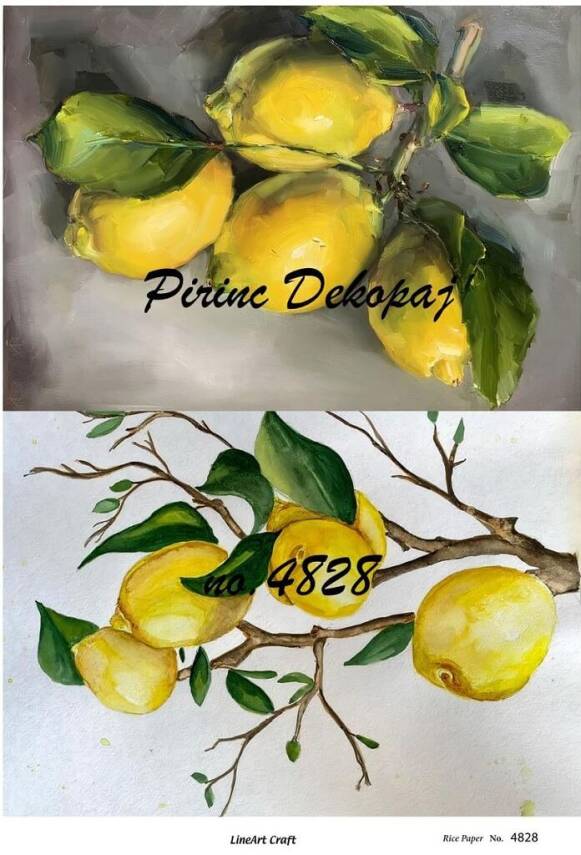 Limon Desenli Pirinç Dekopaj Model : 4828 - 1