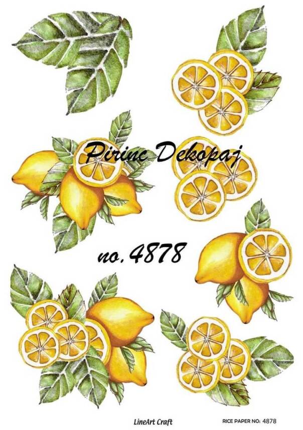 Limon Desenli Pirinç Dekopaj Model : 4878 - 1