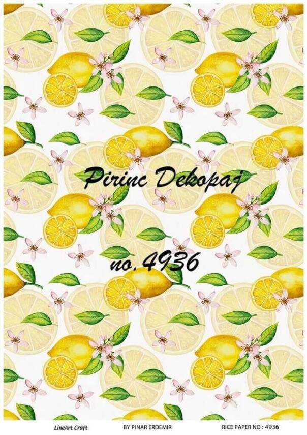Limon Desenli Pirinç Dekopaj Model : 4936 - 1