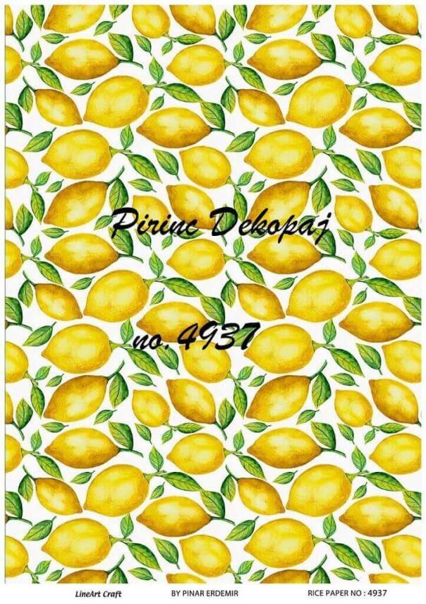 Limon Desenli Pirinç Dekopaj Model : 4937 - 1