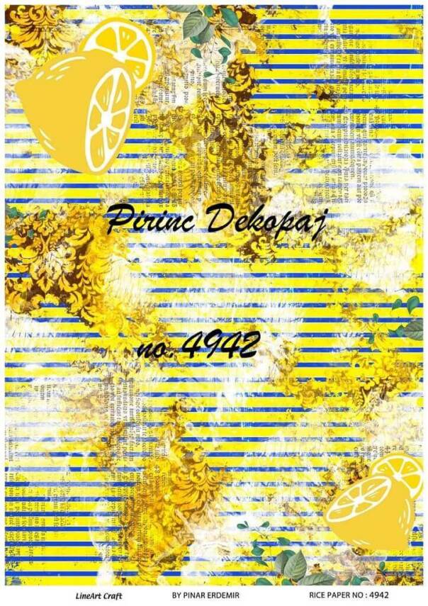 Limon Desenli Pirinç Dekopaj Model : 4942 - 1