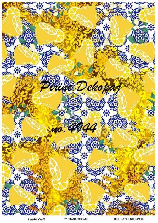 Limon Desenli Pirinç Dekopaj Model : 4944 - 1