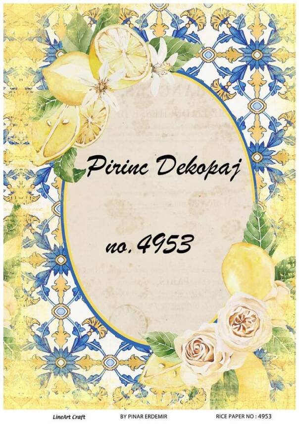 Limon Desenli Pirinç Dekopaj Model : 4953 - 1
