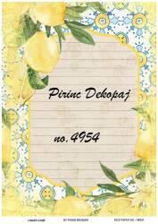 Limon Desenli Pirinç Dekopaj Model : 4954 - Line Art