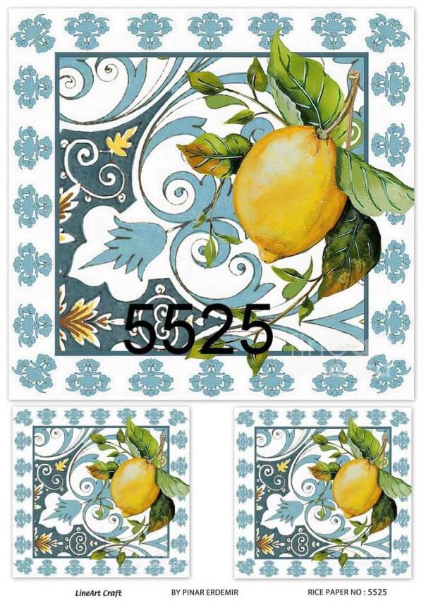 Limon Desenli Pirinç Dekopaj Model : 5525 - 1