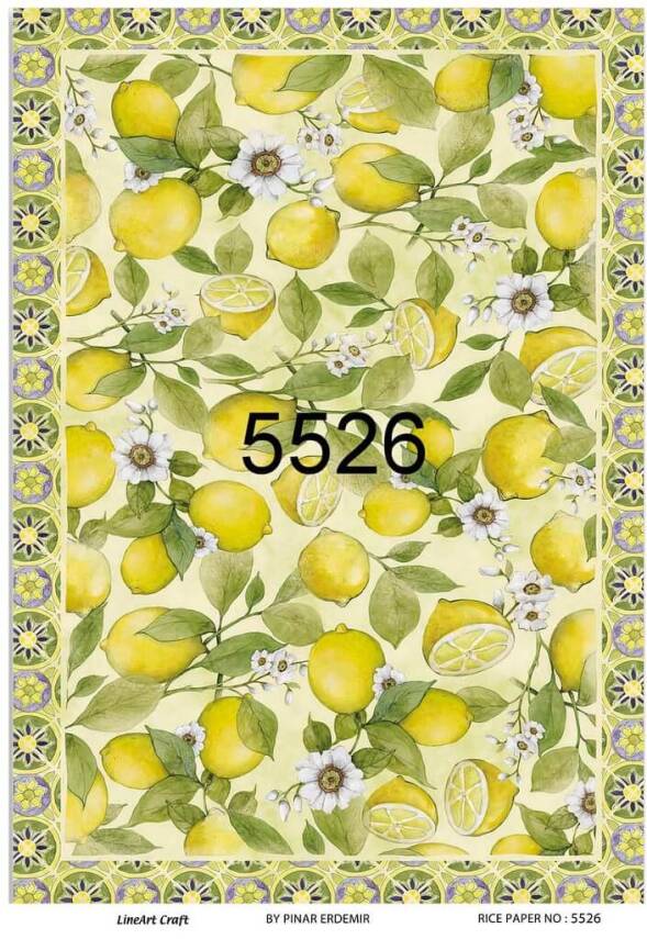 Limon Desenli Pirinç Dekopaj Model : 5526 - 1