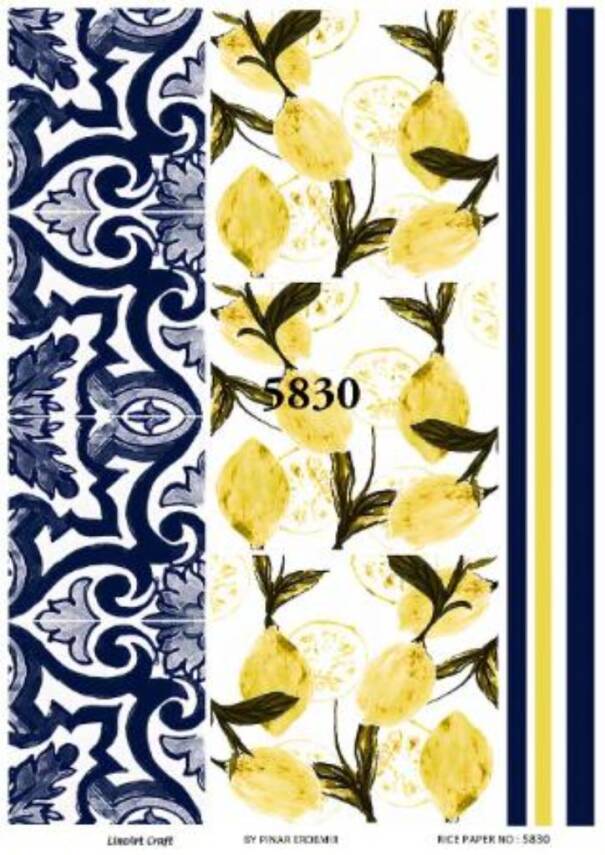 Limon Desenli Pirinç Dekopaj Model : 5830 - 1