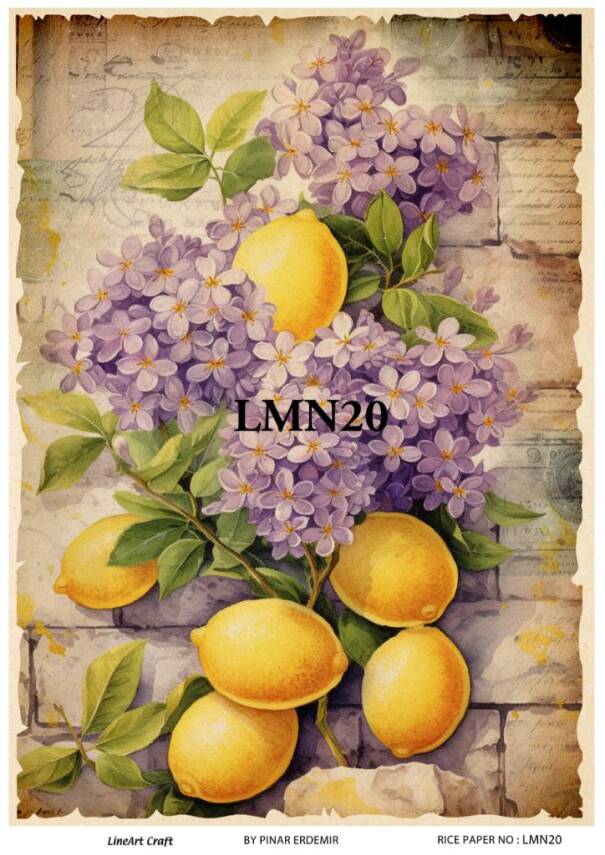 Limon Desenli Pirinç Dekopaj Model : LMN020 - 1