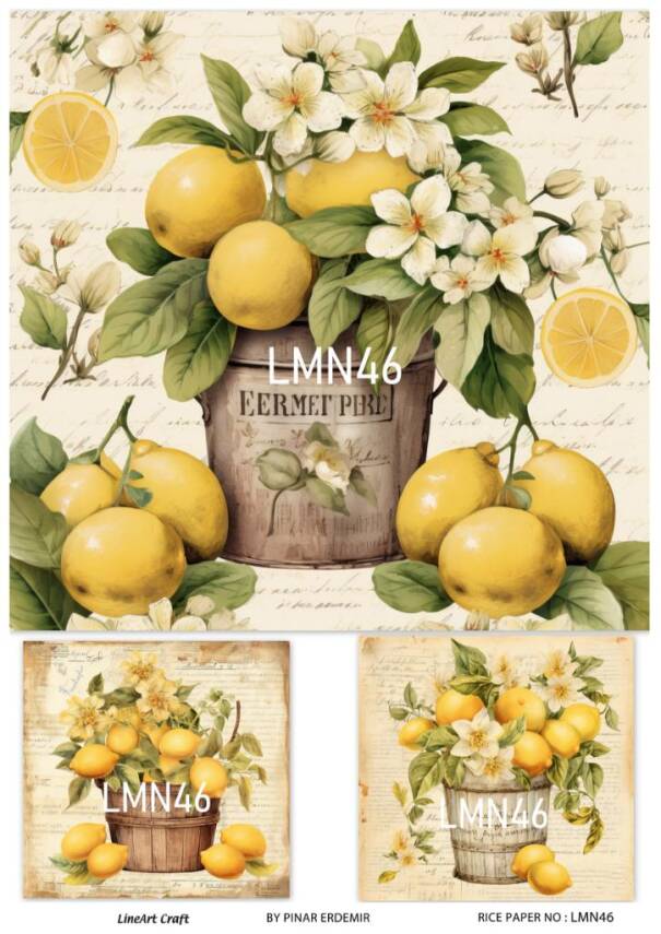 Limon Desenli Pirinç Dekopaj Model : LMN046 - 1