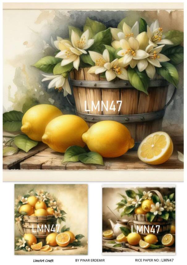 Limon Desenli Pirinç Dekopaj Model : LMN047 - 1