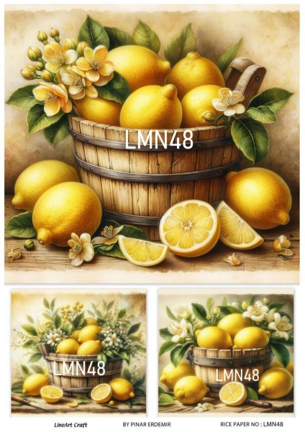 Limon Desenli Pirinç Dekopaj Model : LMN048 - 1