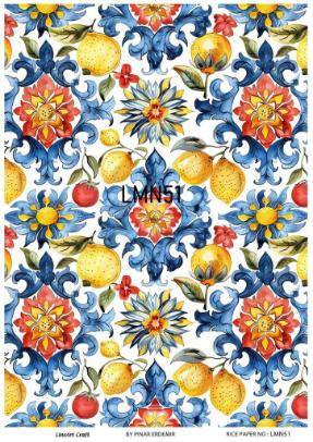 Limon Desenli Pirinç Dekopaj Model : LMN051 - 1