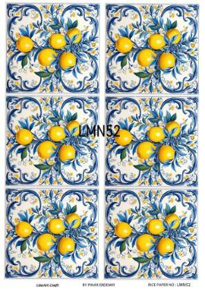 Limon Desenli Pirinç Dekopaj Model : LMN052 - 1