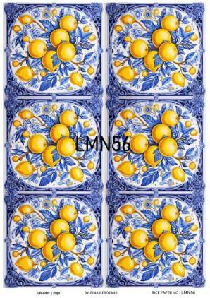 Limon Desenli Pirinç Dekopaj Model : LMN056 - 1