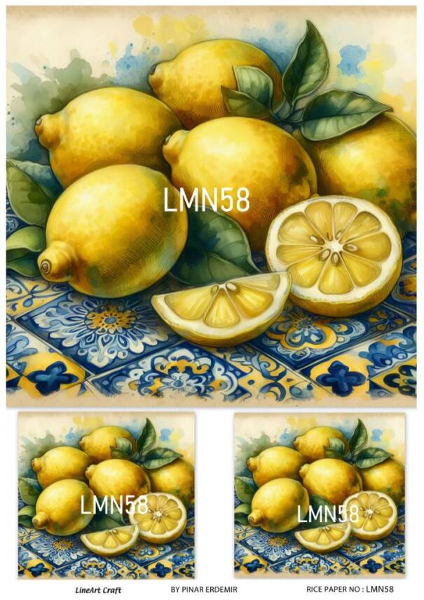 Limon Desenli Pirinç Dekopaj Model : LMN058 - 1