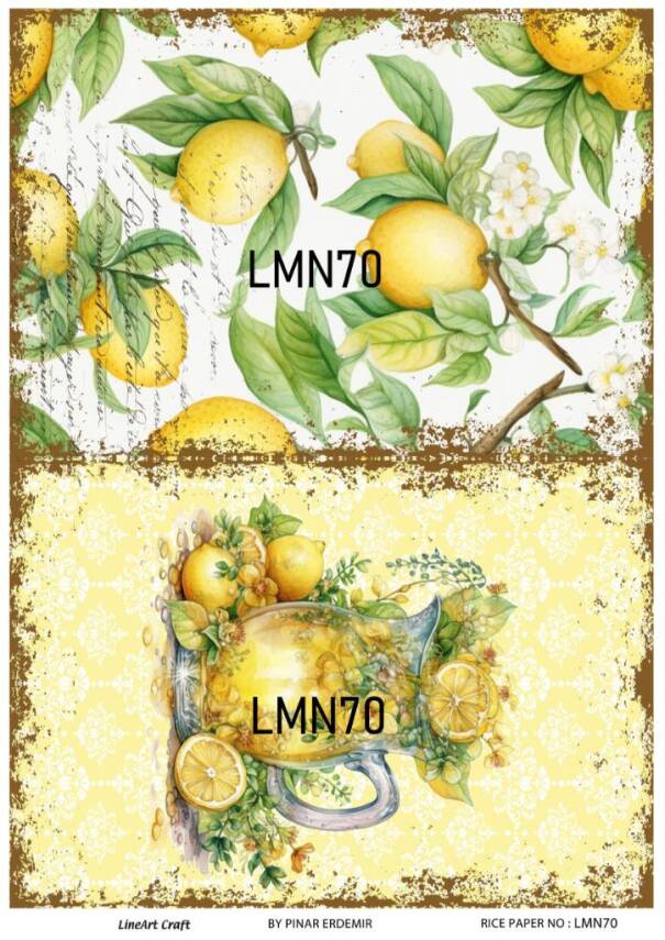 Limon Desenli Pirinç Dekopaj Model : LMN070 - 1