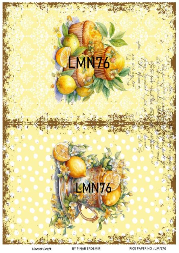 Limon Desenli Pirinç Dekopaj Model : LMN076 - 1