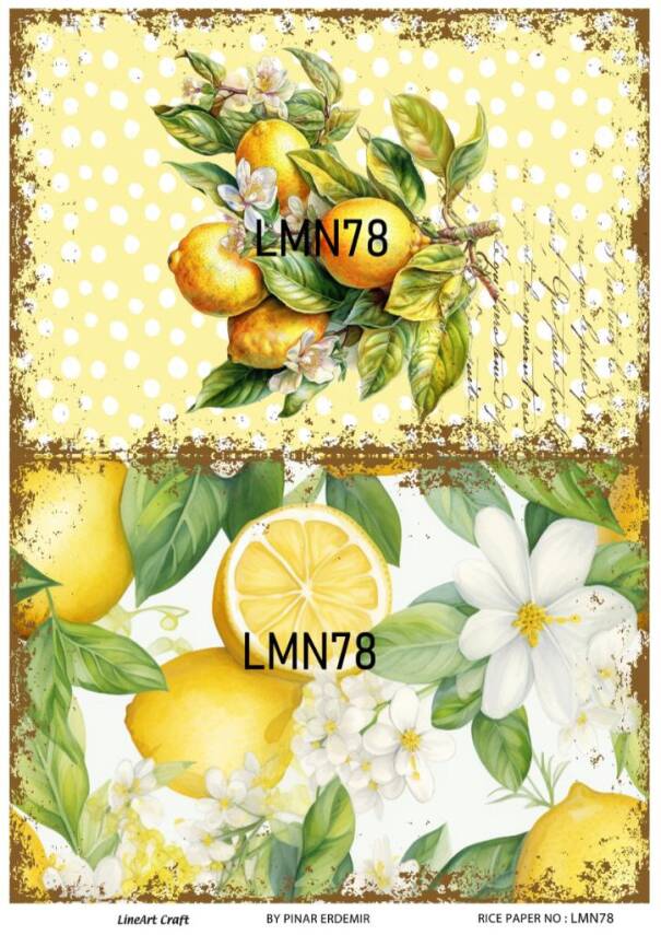 Limon Desenli Pirinç Dekopaj Model : LMN078 - 1