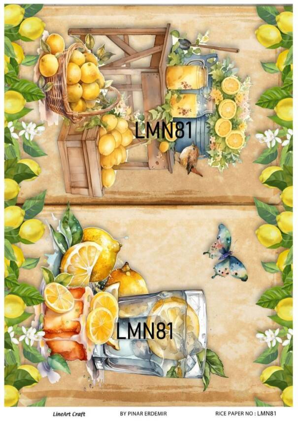 Limon Desenli Pirinç Dekopaj Model : LMN081 - 1
