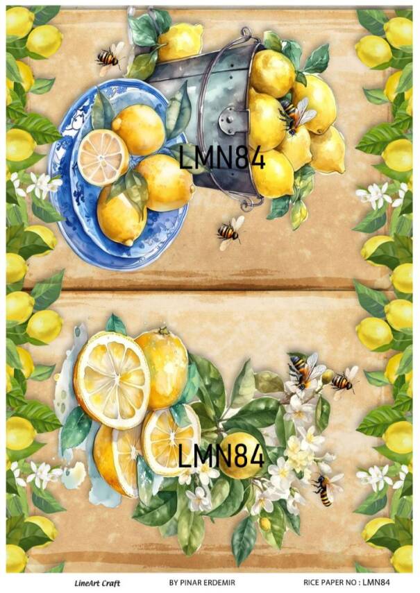 Limon Desenli Pirinç Dekopaj Model : LMN084 - 1