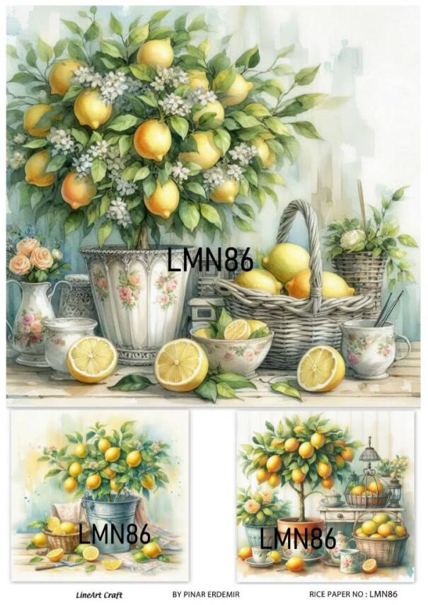 Limon Desenli Pirinç Dekopaj Model : LMN086 - 1