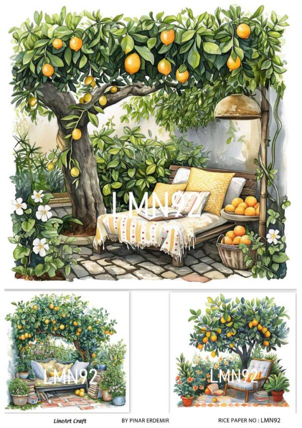 Limon Desenli Pirinç Dekopaj Model : LMN092 - 1