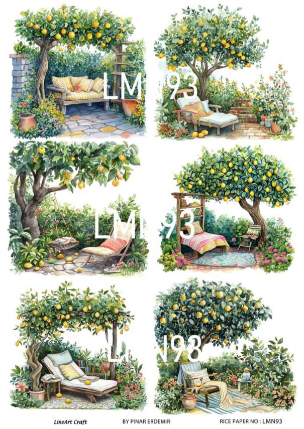 Limon Desenli Pirinç Dekopaj Model : LMN093 - 1