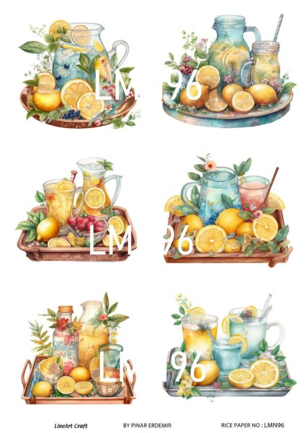 Limon Desenli Pirinç Dekopaj Model : LMN096 - 1