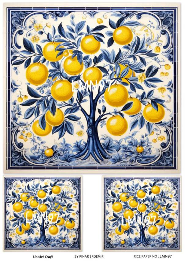 Limon Desenli Pirinç Dekopaj Model : LMN097 - 1