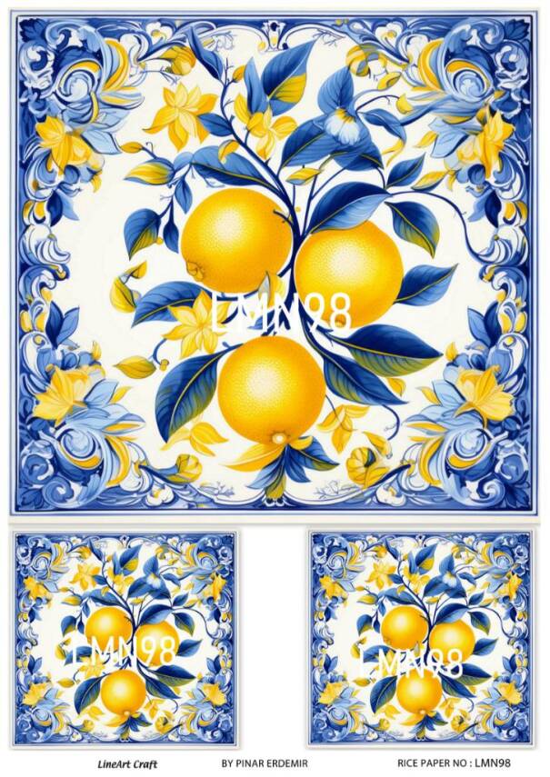 Limon Desenli Pirinç Dekopaj Model : LMN098 - 1