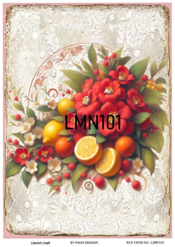 Limon Desenli Pirinç Dekopaj Model : LMN101 - 1
