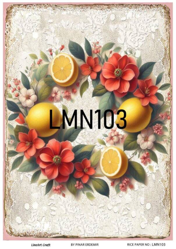Limon Desenli Pirinç Dekopaj Model : LMN103 - 1