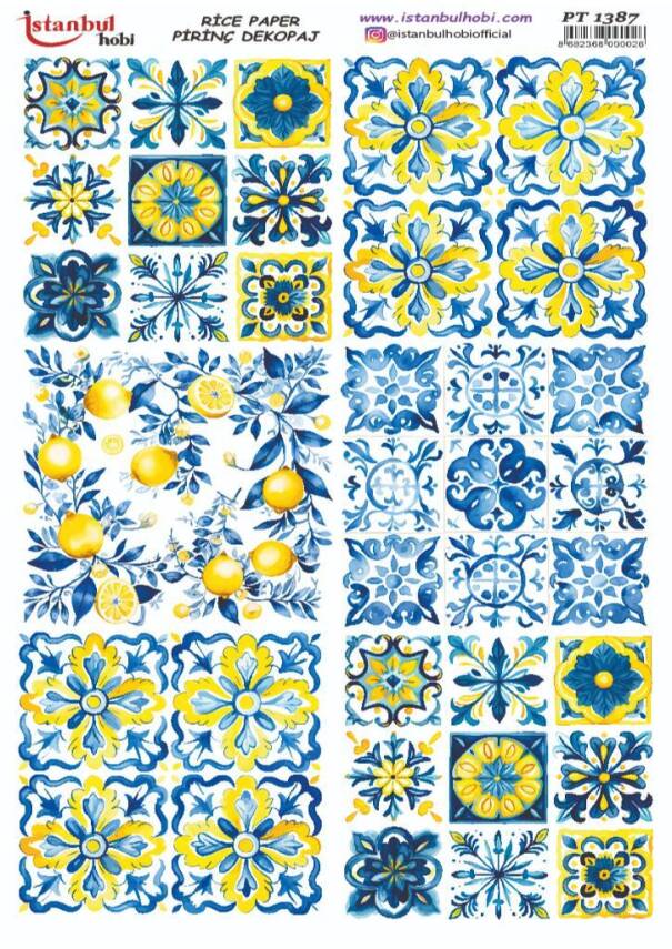 Limon Desenli Pirinç Dekopaj Model : PT 1387 - 1