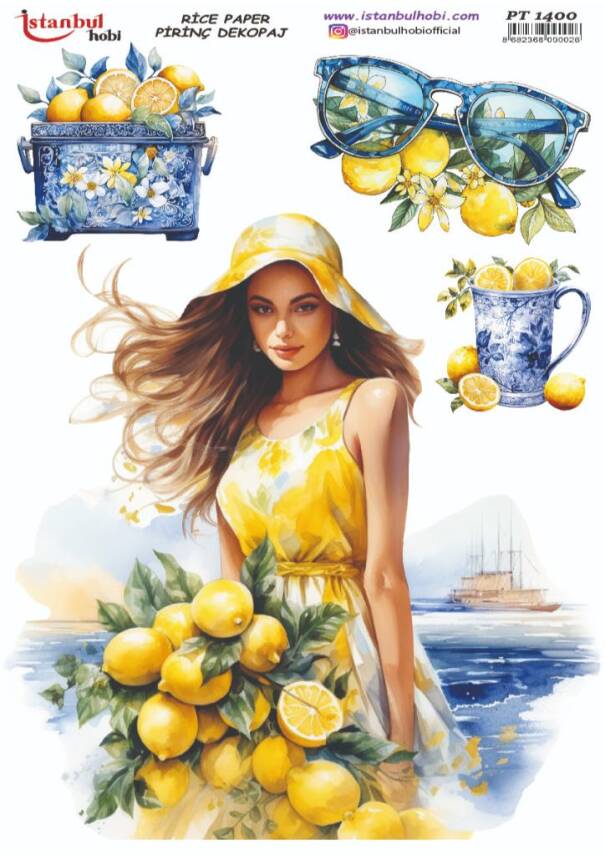 Limon Desenli Pirinç Dekopaj Model : PT 1400 - 1