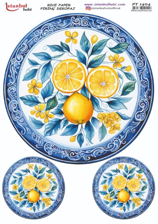 Limon Desenli Pirinç Dekopaj Model : PT 1404 - 1