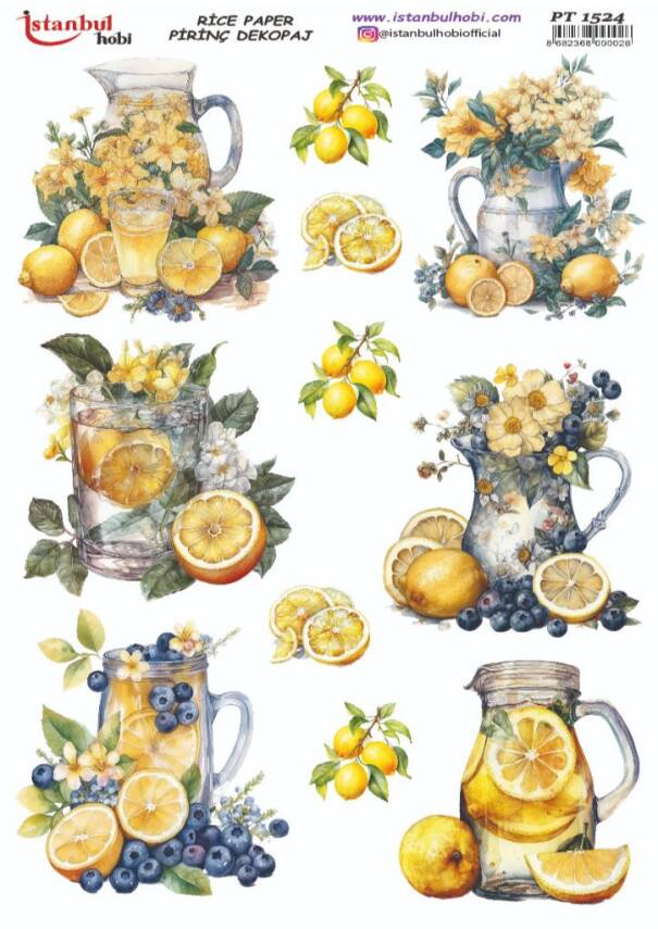 Limon Desenli Pirinç Dekopaj Model : PT 1524 - 1
