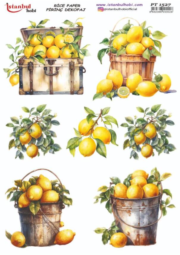 Limon Desenli Pirinç Dekopaj Model : PT 1527 - 1