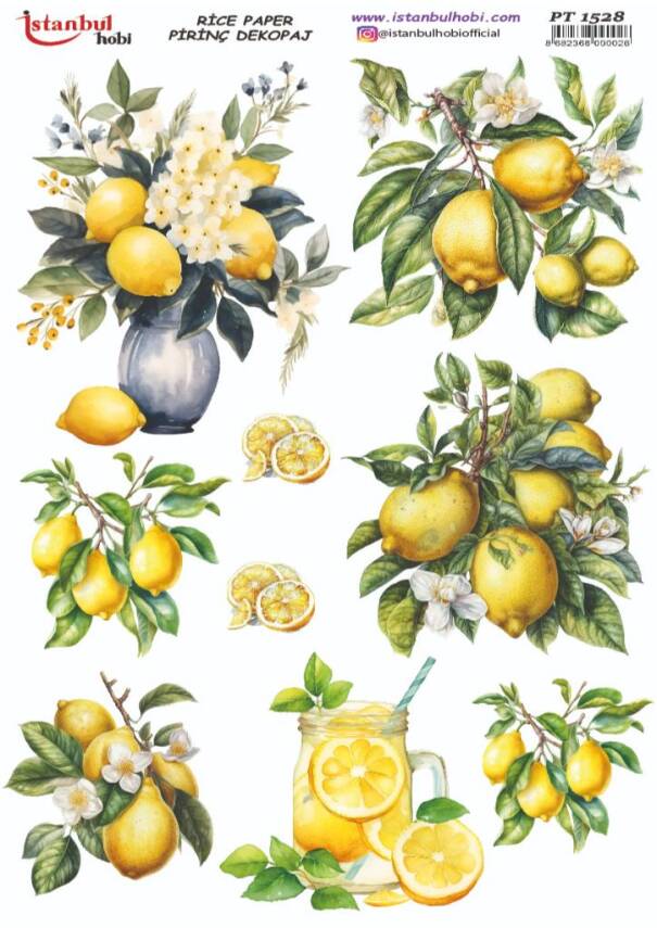 Limon Desenli Pirinç Dekopaj Model : PT 1528 - 1