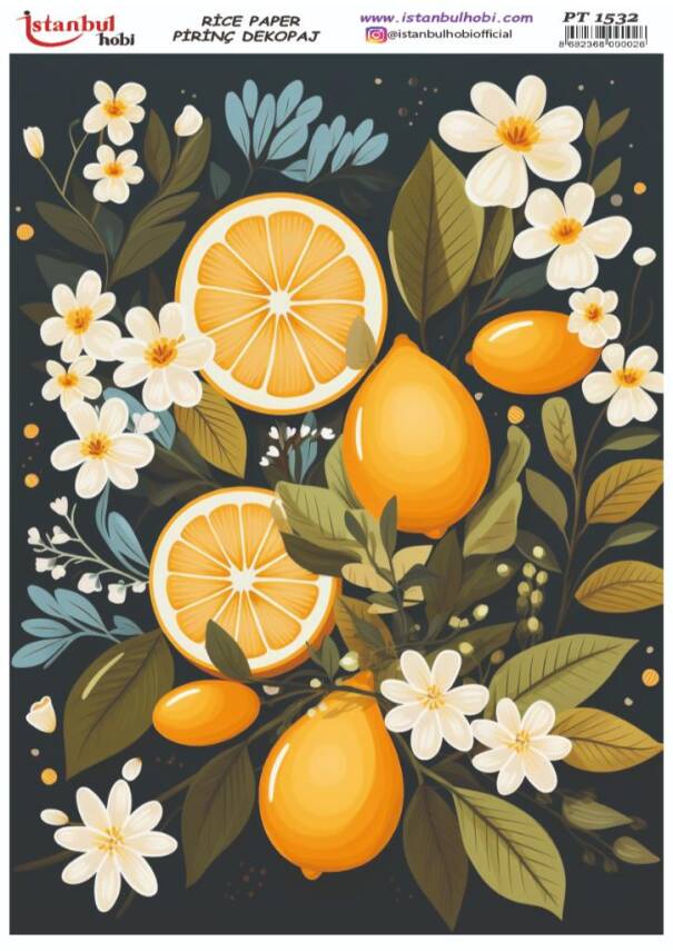 Limon Desenli Pirinç Dekopaj Model : PT 1532 - 1