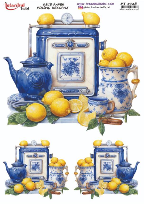 Limon Desenli Pirinç Dekopaj Model : PT 1728 - 1