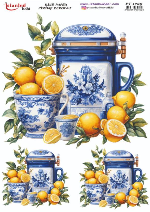 Limon Desenli Pirinç Dekopaj Model : PT 1729 - 1