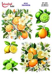 Limon Desenli Sulu Transfer Kağıdı ST-419 - Tual Hobi Craft Ist