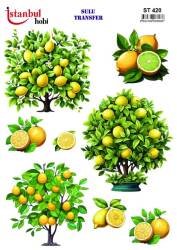Limon Desenli Sulu Transfer Kağıdı ST-420 - Tual Hobi Craft Ist
