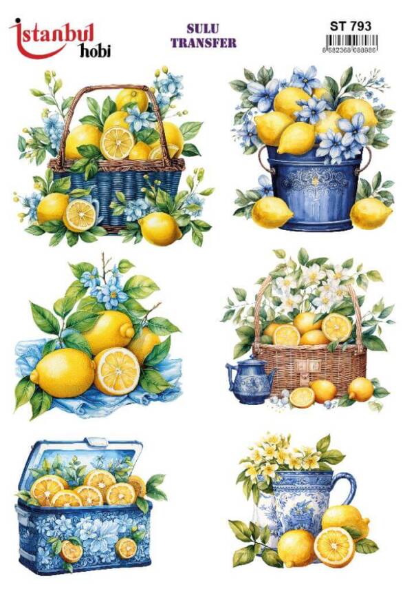 Limon Desenli Sulu Transfer Kağıdı ST-793 - 1