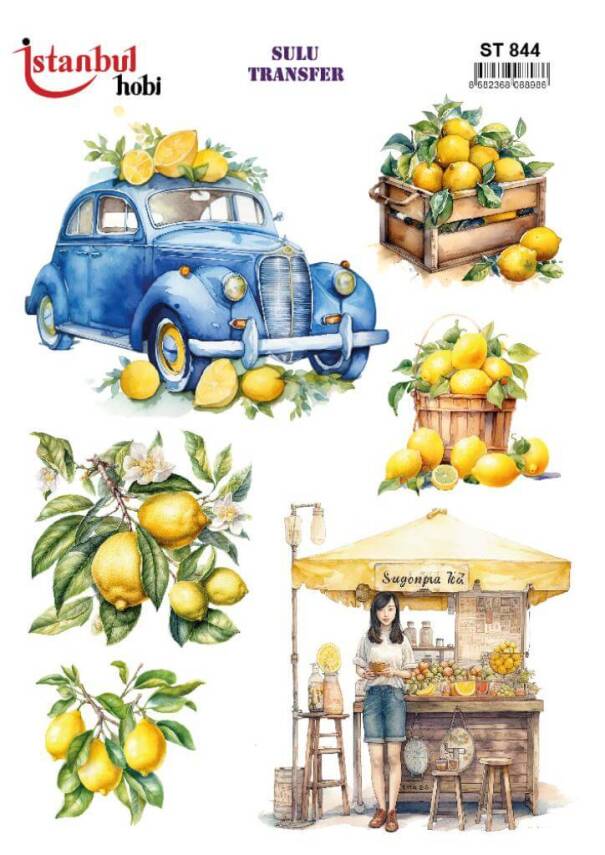 Limon Desenli Sulu Transfer Kağıdı ST-844 - 1