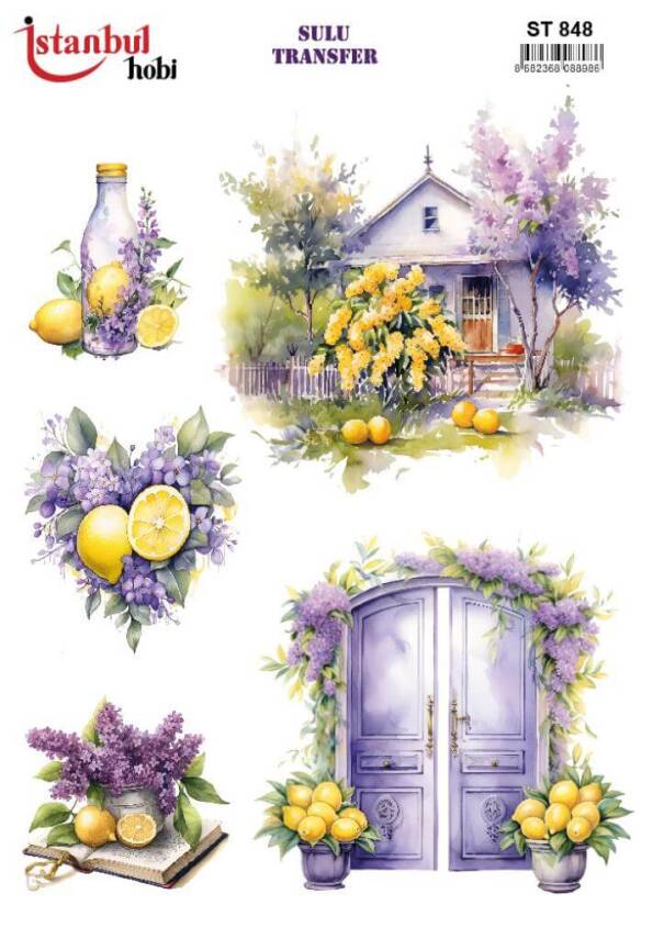Limon Desenli Sulu Transfer Kağıdı ST-848 - 1